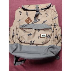 Vans Off The Wall Backpack Tan Canvas Bookbag